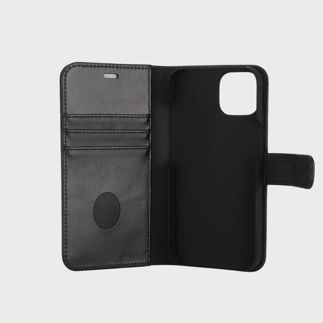 iPhone Læder Cover m. Pung & Magnetisk Luk